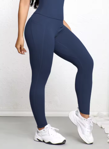 Pantalons capri taille haute pour femmes avec poches, effet ventre plat, non transparents, pour entraînement, course à pied, yoga, athlétisme, leggings push-up pour la gym - Product Image 2