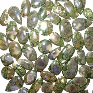 Qualité A-one, 100% naturel, Rhyolite, Quartz vert, Pierre précieuse en vrac, Cabochon lisse, Jaspe Rhyolite pour bijoux, Produit exclusif - Product Image 4