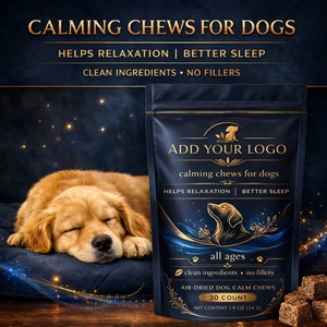 Friandises calmantes premium pour chiens et chats, soulagement naturel du stress, compléments alimentaires pour animaux de compagnie, fabricant OEM ODM, étiquette privée, emballage en vrac - Product Image 5