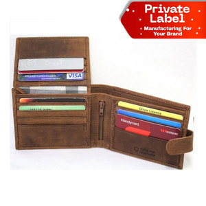 Portefeuille en cuir minimaliste pour homme, porte-cartes fin pour poche avant, vente en gros, personnalisable OEM, portefeuille ultra-fin en cuir véritable pour homme - Product Image 1