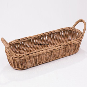 Cesta de Mimbre Decorativa Rectangular con Asa Lateral, Moderna, Portátil, de Última Moda y Gran Venta - Product Image 1