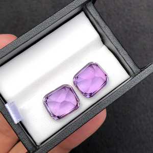 Amethyst Pair <b>Cushion</b> Cut February Birthstone Natural Purple Gemstone Loose Fine Quality Collector Stone - Product Image 5