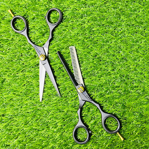Tijeras Profesionales de Acero Inoxidable para Peluquería, Tijeras para Cortar y Entresacar Cabello, 2 Piezas, Tijeras Rectas de Belleza, Afiladas, para Salón de Peluquería - Product Image 5