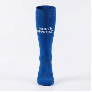 North Approach <b>Knee</b> <b>High</b> Running <b>Socks</b> Blue Breathable Knitted for Adults - Product Image 1