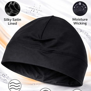 Bonnet tricoté doux et respirant en laine/satin dobby doublé, imperméable, tailles adultes, vente en gros, unisexe, pour l'hiver - Product Image 4