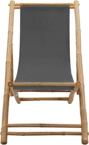 Chaise longue en bambou pliable et réglable pour la plage, avec siège en toile résistant aux intempéries, mobilier de relaxation pour l'extérieur et l'intérieur, vente en gros, OEM - Product Image 3