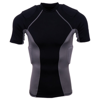 Maillot de compression rembourré de football américain Elite à manches longues, col rond, séchage rapide, respirant, couleur/taille personnalisable pour l'entraînement