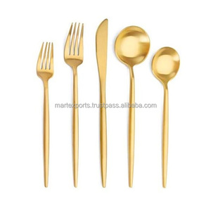 Gold Plated Stainless Steel Cutlery Set Elegant <b>Spoons</b> Forks and Knives for Daily Use Special Occasions Wedding Eco-Friendly - Product Image 4