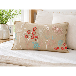 Premium Cotton Chambray Embroidered Pillow <b>Cover</b> | Luxury Decorative <b>Throw</b> Pillow <b>Cover</b> for <b>Sofa</b>, Living Room & Home Decor - Product Image 2