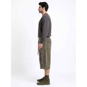 Men's Heavyweight Gothic Streetwear USA Gen Z Custom OEM Label Oversized French Terry Shorts XL 2XL Sizes Casual Cotton Pattern - Product Image 3
