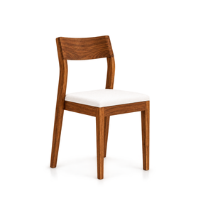 Modern Wooden Dining <b>Chair</b> with <b>Cushioned</b> <b>Seat</b> | Solid Wood Accent <b>Chair</b> <b>for</b> Dining Room <b>Kitchen</b> Cafe Restaurant Home Office - Product Image 1