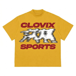 Clovix Sports Mens <b>Top</b> Quality Heavyweight Short Sleeve T Shirt Regular Fit Cotton Graphic Printed Casual Summer Apparel - Product Image 3