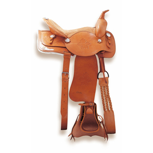 Selle anglaise sans arceau en cuir véritable, sculptée à la main, avec rembourrage en fourrure, personnalisable pour l'équitation – Direct Usine - Product Image 6