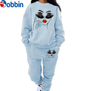 Top Quality Organic New Winter Ladies Casual Hooded Short Sweatshirt <b>Pants</b> Set Custom Print Long Sleeve Eco-Friendly Breathable - Product Image 3