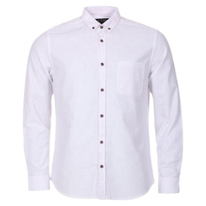 Chemise pour hommes couleur unie 100% coton à manches longues vêtements pour hommes vente en gros meilleur prix pas cher logo personnalisé à la mode - Product Image 4