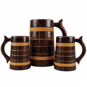 Jarra de Cerveza Ecológica Vintage de Acero Inoxidable y Madera, Hecha a Mano, con Aislamiento Térmico de 6-12 Horas para Adultos - Regreso a Clases - Product Image 4