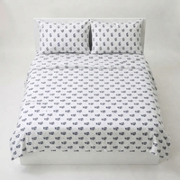 Parure de lit Lilly et 2 taies d'oreiller, ensemble classique 100% coton 150 fils/cm², qualité A, toutes saisons