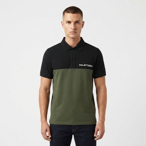 Camiseta Deportiva de Golf de Manga Corta para Hombre, Personalizada, Negra, Verde Oliva, Tejido Sólido de Secado Rápido, Uniforme de Trabajo, OEM, ODM, Venta al Por Mayor - Product Image 1