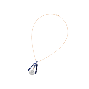 Baguette Saphir Naturel Pierres Précieuses Diamant Pendentif Collier 14K 18K Jaune Rose Blanc Or Unique Élégant Fine Pendentifs Charmes - Product Image 6