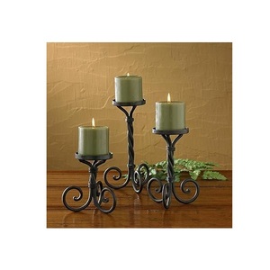 Lanterne en fer artisanale avec support métallique pour centre de table, éclairage domestique, mariages et dîners - Product Image 4