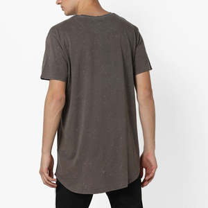 T-shirts surdimensionnés en coton 100% lourd, personnalisés, avec logo sur le devant, motif à carreaux, manches courtes, col rond, pour hommes - Product Image 3