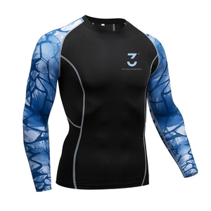 Traditional Pattern Spandex <b>Men</b> Rash Guards Pre Shrunk Fabric <b>Compression</b> Quick Dry Full Sleeve 220g High Quality in Wholesale - Product Image 1