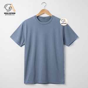 Vêtements grecs Alpha Kapa Soror Apparels T-shirt en coton bleu à col rond Coupe classique Couleur unie Logo sur la manche gauche Décontracté - Product Image 1