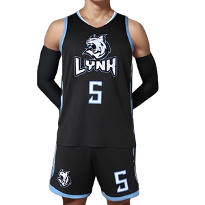 Uniformes de Baloncesto Personalizados con Apliques de Lentejuelas Impresos por Sublimación Completa, Reversibles, Color Negro, Antibacterianos, de Secado Rápido y Transpirables - Product Image 1