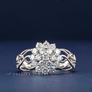 Anillo de Diamante Cultivado en Laboratorio con Corte Redondo de Oro de 14K para Mujer, Joyería Fina Ecológica, Elegante Anillo de Compromiso y Boda - Product Image 1