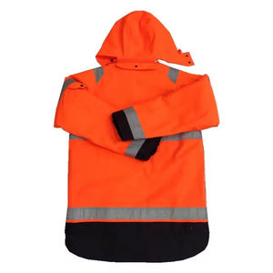 เสื้อแจ็คเก็ตฮู้ดซิปสะท้อนแสงคุณภาพสูงสำหรับงานก่อสร้าง  แขนยาว  สำหรับผู้ชาย  เพื่อความปลอดภัย - Product Image 2