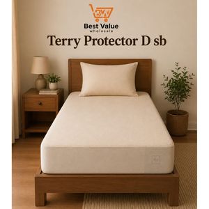 Waterproof Terry Mattress Protector-75x36x13 Inch-Plain Design-Hotels & Commercial Buyer - Product Image 2