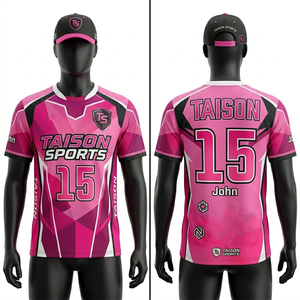 Maillot de sport de tir pour hommes, 160 GSM, tissu micro-mesh en polyester léger, jaune et noir, logo imprimé par sublimation personnalisé - Product Image 2