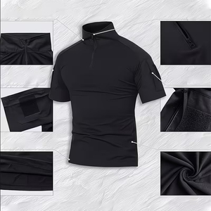 Service OEM – Nouveau Maillot de Baseball Respirant et Hydrofuge à Manches Courtes avec Col Zippé pour Adultes – Noir, Antibactérien, Idéal Entraînement en Cage de Frappe - Product Image 6