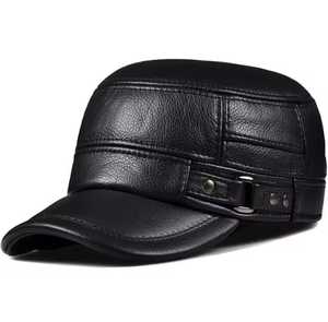 Unisex Brown Cotton Breathable <b>Flat</b> Cap Adjustable Outdoor Casual <b>Hat</b> for Adults Four Seasons Wear - Product Image 5