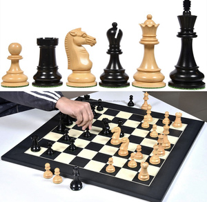 Jeu d'échecs prestigieux en corne fait à la main Planche et pièces luxueuses - Product Image 1