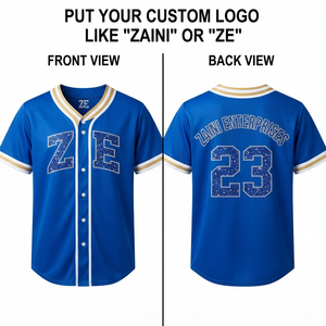 Camiseta de Béisbol para Hombre, 180g, Poliéster Interlock, Azul Rey, Negro, Blanco, Bordado Personalizado, Impresión por Transferencia de Calor, OEM, Antibacteriana - Product Image 1
