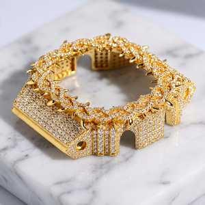 Caja de Reloj DW5600 Personalizada Hecha a Mano con Diamantes Moissanite VVS Color D, Bisel con Incrustaciones de Diamantes, Accesorios para Relojes de Hombre y Mujer - Product Image 6