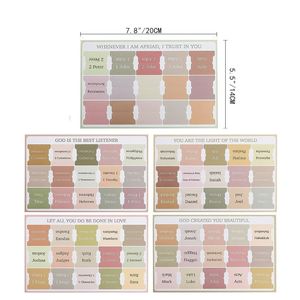 Segnalibri e Adesivi con Versetti Biblici Laminati, Ausili per lo Studio della Bibbia - Product Image 1