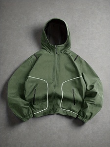 Blousons coupe-vent unisexes à capuche et col montant, imperméables, teints, pour la randonnée en extérieur, avec logo, grandes tailles, collection automne, vente en gros à prix réduit - Product Image 3
