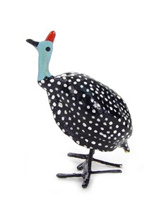 Figurine de poule de Guinée en plastique, 11-30 cm, oiseau coloré à pois, jouet pour enfants de 8 à 13 ans - Product Image 3