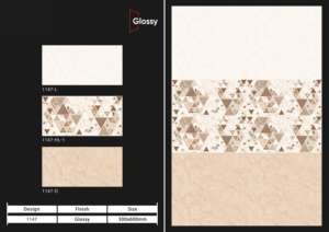 Azulejos de Pared de Cerámica Brillante de Diseño, 300X600MM, Opción de Decoración Interior Moderna para Baños de Lujo y Cocinas Modulares - Product Image 3