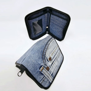 Mini billetera de mezclilla para monedas, tarjetero de mezclilla a la moda, monedero portátil, organizador de bolsillo pequeño para comodidad diaria - Product Image 5