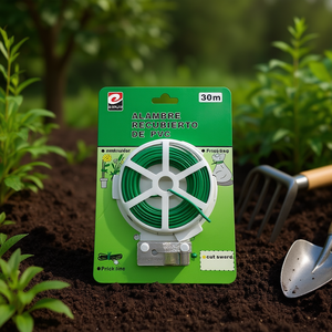 Fil de fer recouvert de PVC vert pour fournitures de jardinage - Product Image 2