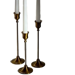 Ensemble de porte-bougie en métal moderne - Porte-bougie en aluminium pour table - Porte-bougie décoratif pour salon - Product Image 1