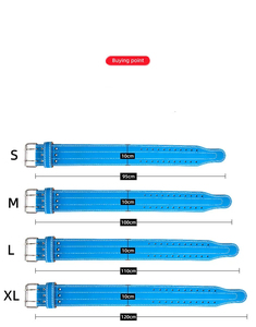 Cinturón de Levantamiento de Pesas Ajustable de Cuero con Cierre de Tirón, Transpirable, Antideslizante, Soporte para Rodillas, Entrenamiento de Fuerza, Unisex, Azul, Rosa, Negro - Product Image 5