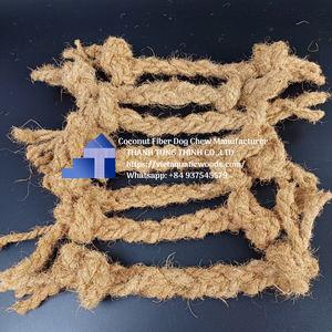 Jouet à mâcher pour chien en fibre de coco, durable, naturel, fait main, pour toutes les saisons, couleur unie, accessoire pour animaux de compagnie, fabriqué au Vietnam - Product Image 3