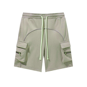 Pantalones Cortos Deportivos Casuales de Verano para Hombre, de Algodón y Felpa, con Cintura Elástica y Cordón Ajustable, Estilo Cargo con Diseño Liso para Ropa Urbana - Product Image 3