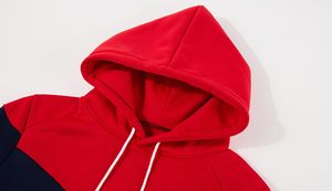 Sweat à capuche décontracté pour homme en molleton avec empiècements, pull sportif épais 320 g/m², sweat à capuche tendance avec poche kangourou, mélange 100 % coton - Product Image 4