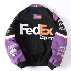 Wholesale OEM Cotton Plus Size Flight Custom Embroidery Patch Express <b>Mens</b> Bomber Motorcycle Race Car <b>Jacket</b> F1 Ferrierbc - Product Image 2