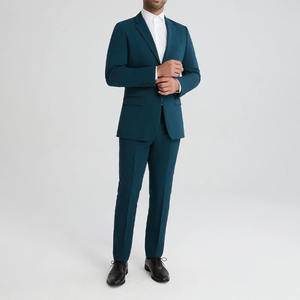 Costume formel pour homme de couleur turquoise, fabriqué au Pakistan, sur mesure, élégant et moderne, coupe ajustée, costume 2 pièces pour mariage - Product Image 1